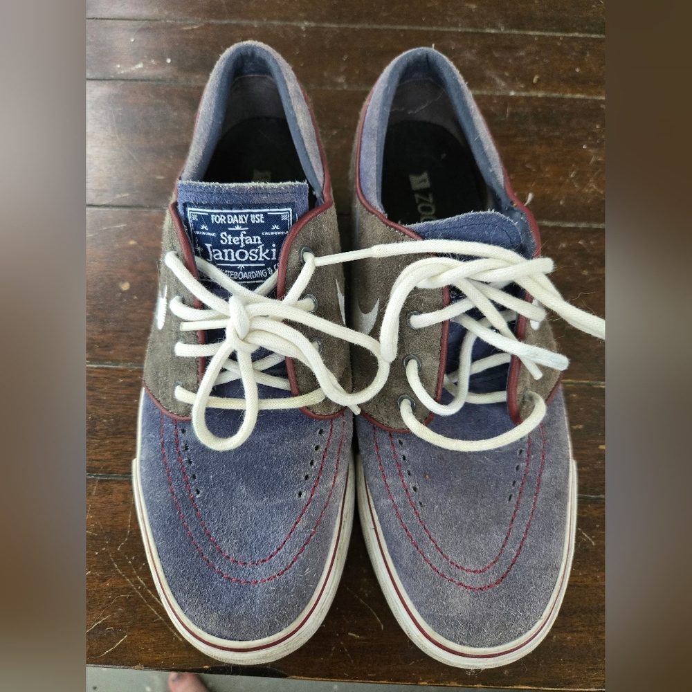 Nike Blue and Gray Sneakers with Denim Finish